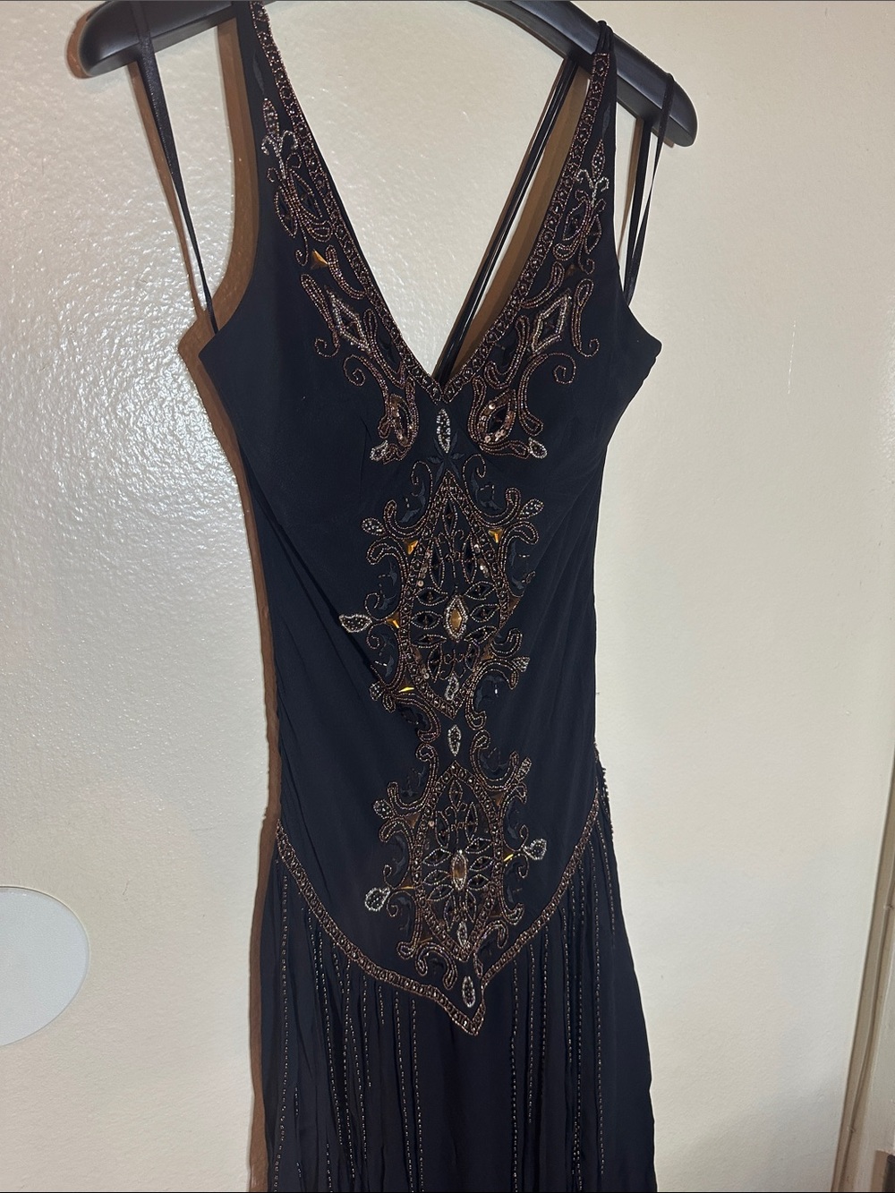 Sue Wong nocturne beaded bias cut maxi flowy dress - Picture 2 of 12